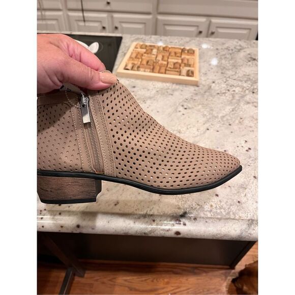Bamboo Tan Perforated Faux Leather Bootie sz 11 NWT - Picture 8 of 8
